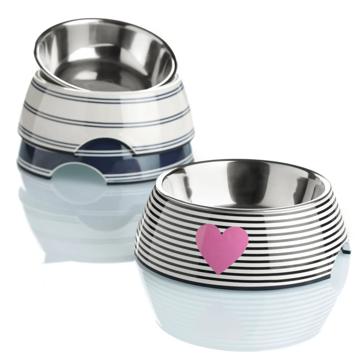 Sale Hunter Melamin-Napf Biri weiß-schwarz 700 ml