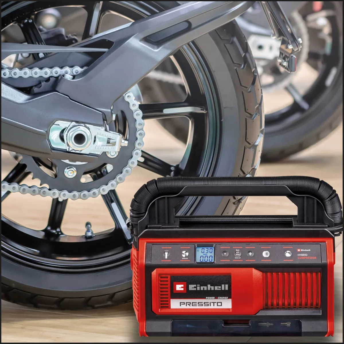 Hot Einhell Hybrid-Kompressor Pressito 18/25 Hybrid