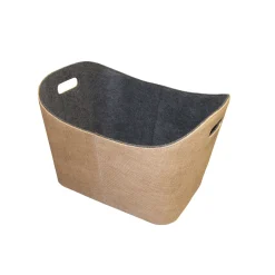 Discount Jute-Filzkorb innen Filz grau, aussenJute, B/H/T 55/35/40 cm