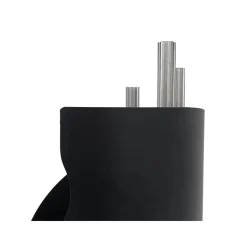 New Kaminbesteck 3-tlg.mit Edelstahlgriffen schwarz