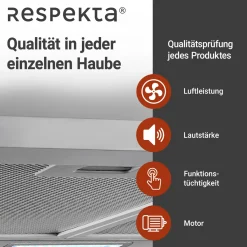 Discount Respekta Kaminhaube Edelstahl CH22058IXB60 CM
