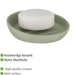 Outlet Wenko Keramik Seifenablage Mod. Badi lindgruen
