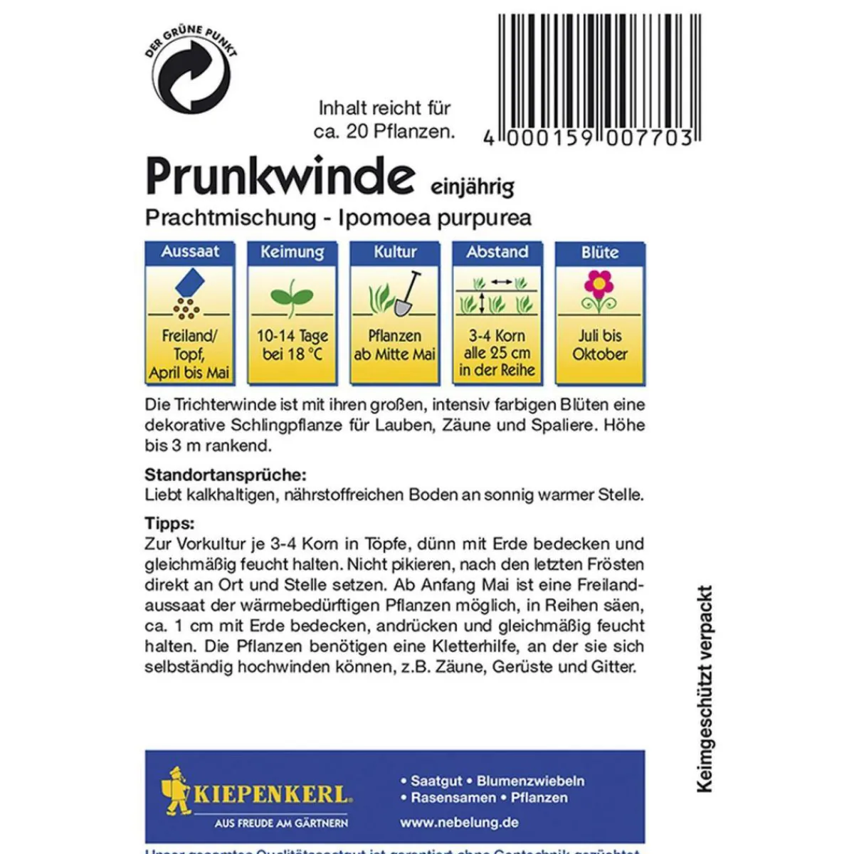 New Kiepenkerl Prunkwinde Prachtmischung