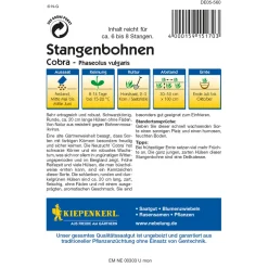 Hot Kiepenkerl Stangenbohne Cobra