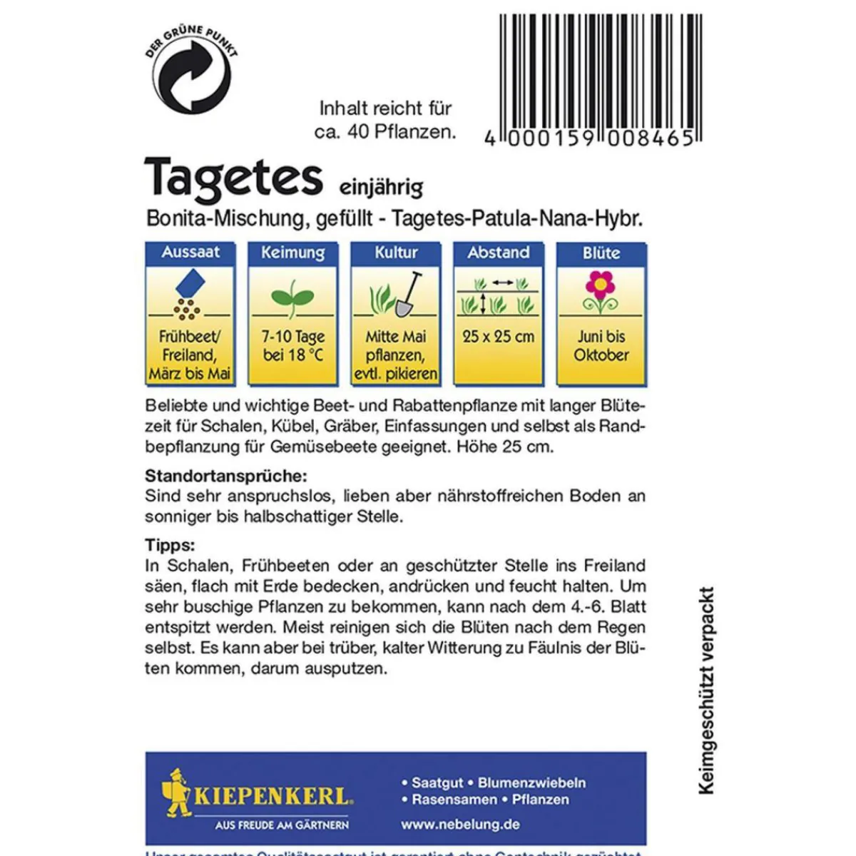 Clearance Kiepenkerl Tagetes Bonita-Mischung