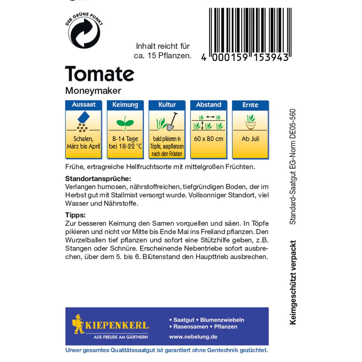 Best Kiepenkerl Tomate Moneymaker
