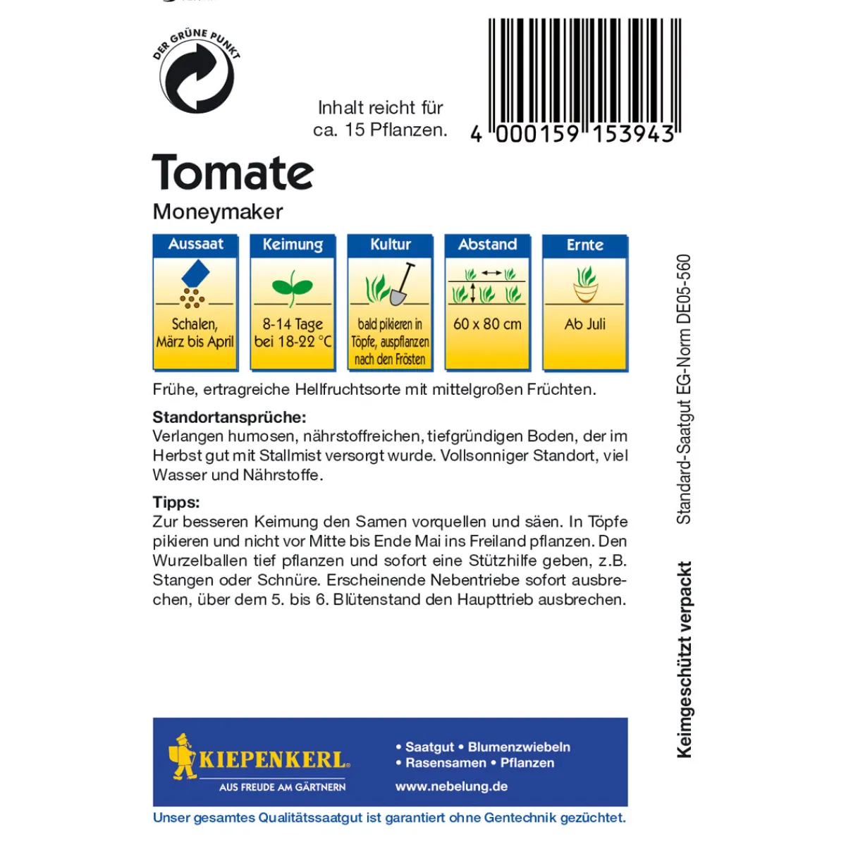 Best Kiepenkerl Tomate Moneymaker
