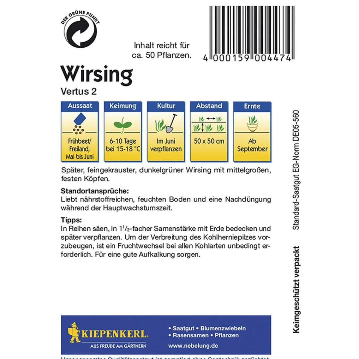 Outlet Kiepenkerl Wirsing Vertus 2
