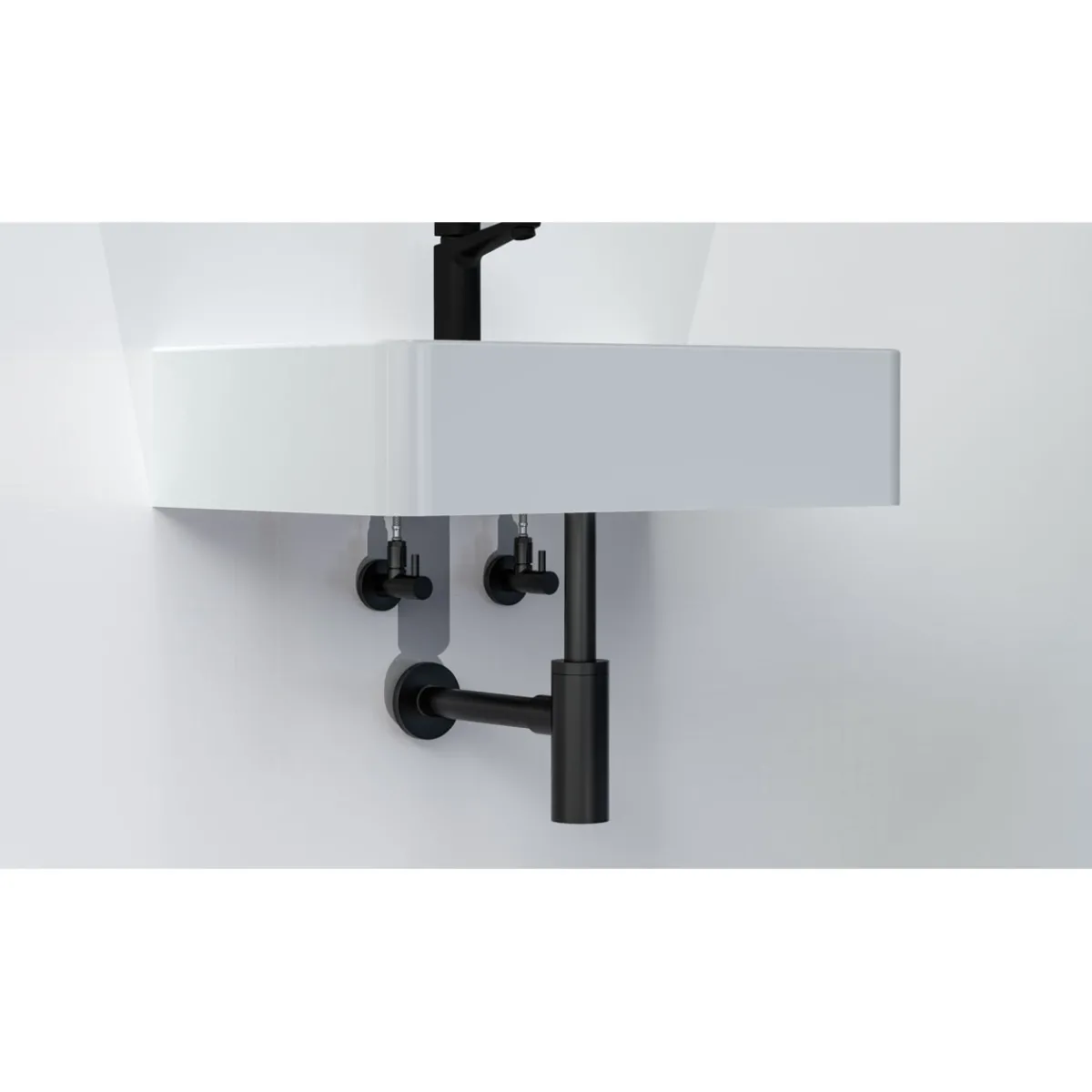 Clearance Kirchhoff Design-Flaschensiphon schwarz 1 1/4" x 32 mm rund