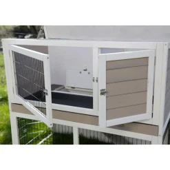Best Kleintierstall Lucky 115 x 100 x 65 cm weiß-braun