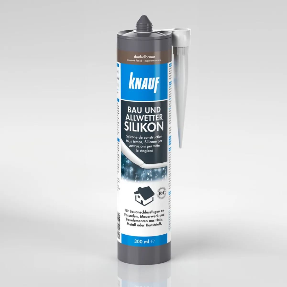 Outlet Knauf Bau u. Allwetter Silikon dunkelbraun 300ml