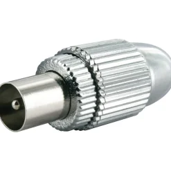 Best Schwaiger Koax-Stecker HQ 1Stück silber
