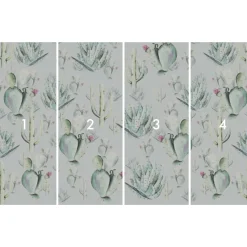 Clearance Komar Vlies Fototapete Cactus Grey 400x250 cm