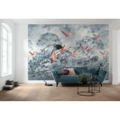 Sale Komar Vlies Fototapete Flamingos in the Sky 400x280 cm