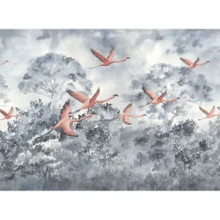 Sale Komar Vlies Fototapete Flamingos in the Sky 400x280 cm