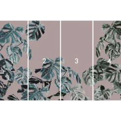 Discount Komar Vlies Fototapete Monstera Rosé 400x250 cm
