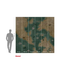 Discount Komar Vlies Fototapete Old Travel Map 300x280 cm