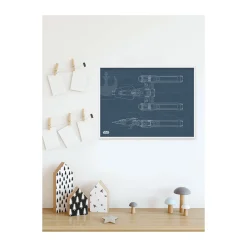 Sale Komar Wandbild Star Wars EP9 Blueprint Y-Wing 70x50 cm