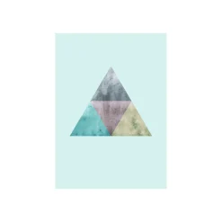 Sale Komar Wandbild Triangles Top Blue 50x70 cm