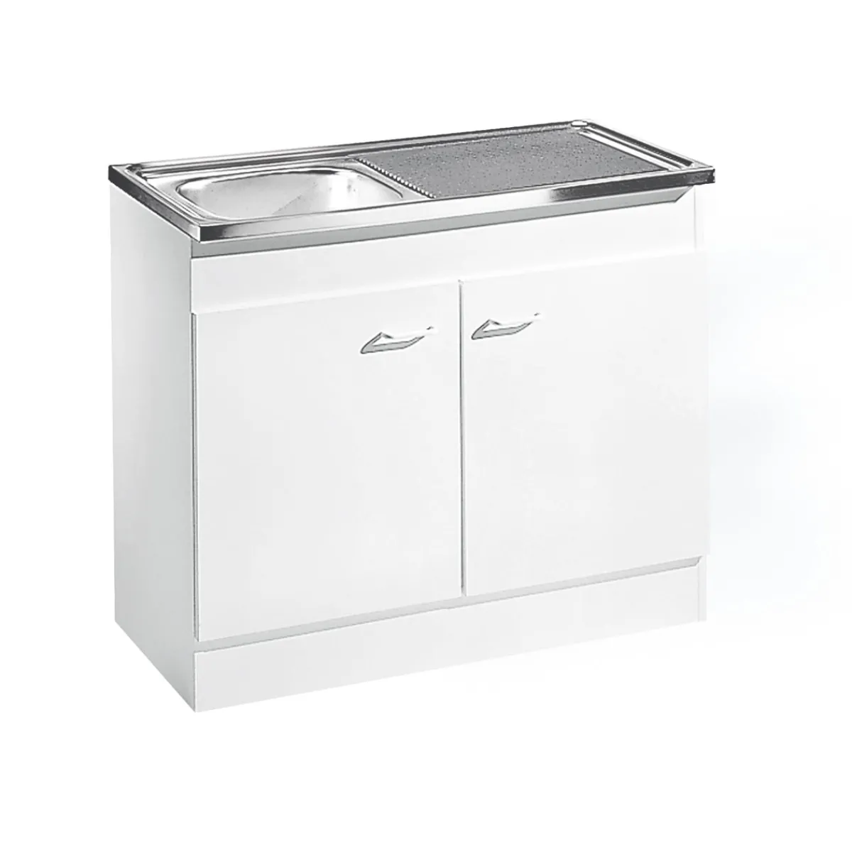 Outlet Respekta Kompl. Spuele 100x50cm weiss Drehtuer