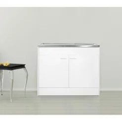 Outlet Respekta Kompl. Spuele 100x50cm weiss Drehtuer
