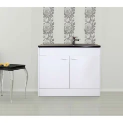 Outlet Respekta Kompl. Spuele 100x50cm weiss Drehtuer