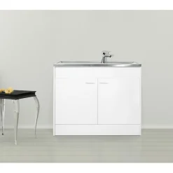 Outlet Respekta Kompl. Spuele 100x50cm weiss Drehtuer