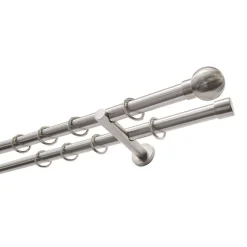 Hot Gardinia Kpl. STG Kugel 240/20 2lfg.edelstahl-optik
