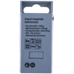 New Krone Gewindebohrer-Satz HSS M6 3-teilig