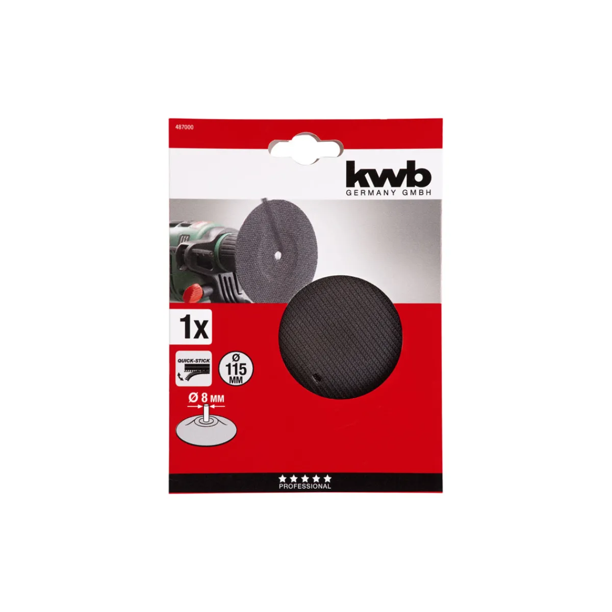Sale kwb Haftstützteller Quick-Stick 8 mm Durchmesser 115 mm