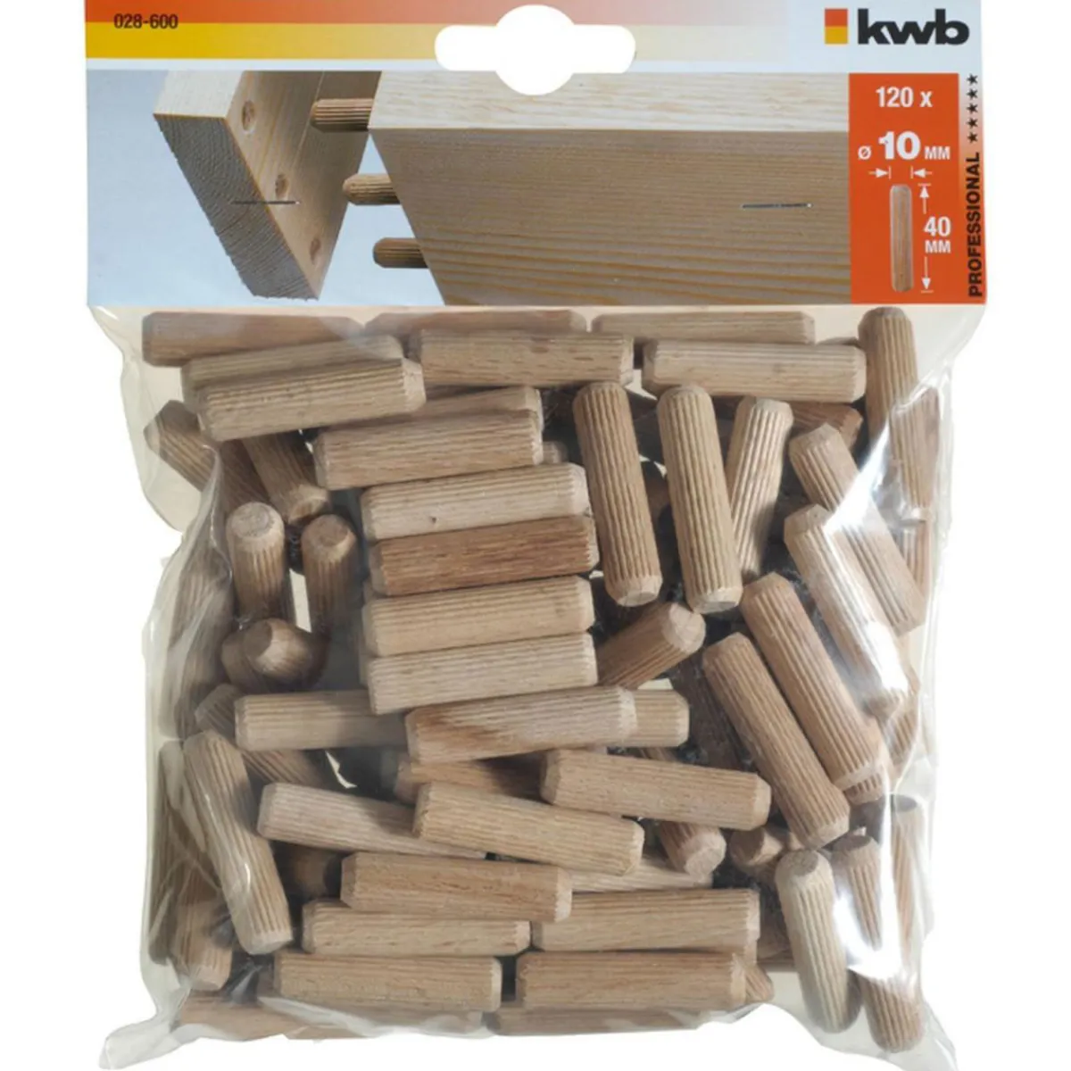 Clearance kwb Hollzdübel 10 x 40 mm 120 Stück