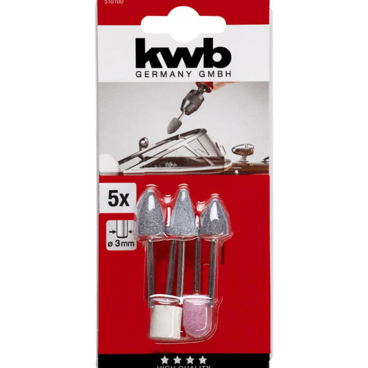 Outlet kwb Keramische Miniatur-Schleifstifte Satz 5 teilig