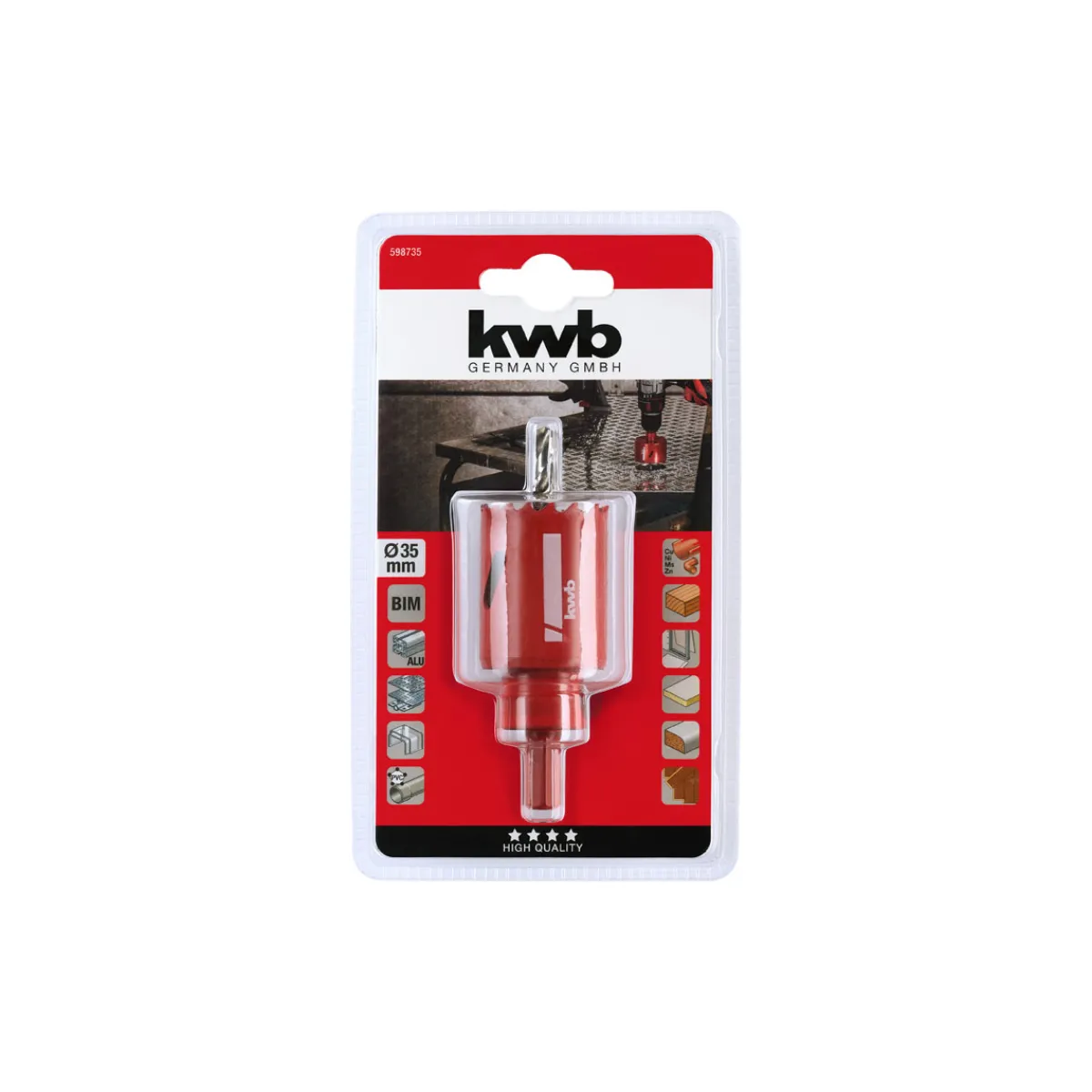 Discount kwb Löchsäge mit Schaft und Bohrer Durchmesser 35 mm