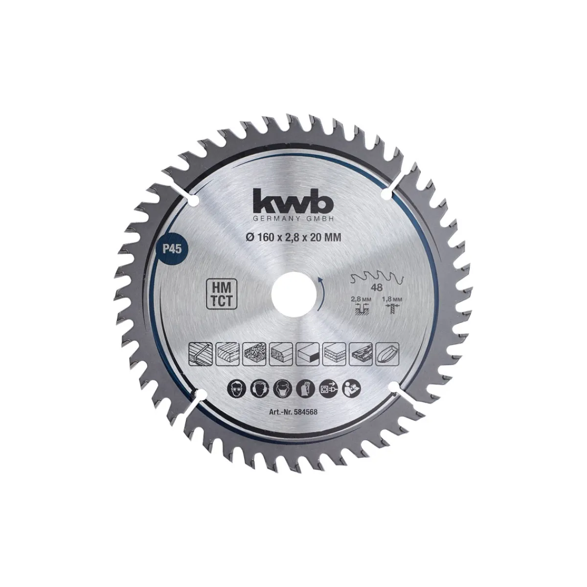 Sale kwb Präzisions-Kreissägeblätter für Handkreissägen Durchmesser 160x20 mm