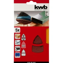 Clearance kwb Schleifdreiecke Quick Stick Holz und Metall K80