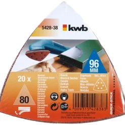 Clearance kwb Schleifdreiecke Quick Stick Holz und Metall 93 mm K80