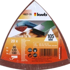 Sale kwb Schleifdreiecke Quick Stick Holz und Metall 105 mm
