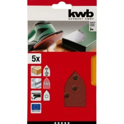 Hot kwb Schleifdreiecke Quick Stick Holz und Metall 107 x 175 mm K180