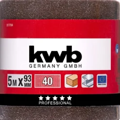 Discount kwb Schleifmittel-Rollen Holz und Metall 5 m x 93 mm K40