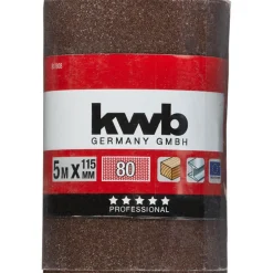 Best kwb Schleifmittel-Rollen Holz und Metall 5 m x 115 mm K80