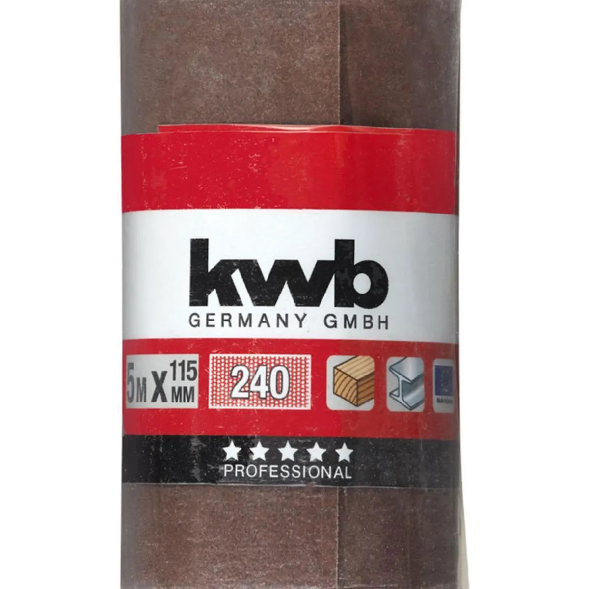 Sale kwb Schleifmittel-Rollen Holz und Metall 5 m x 115 mm K240