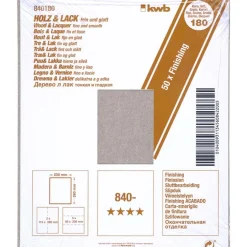 Clearance kwb Schleifpapier Holz und Lack Finishing 230 x 280 mm K180