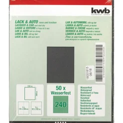 Clearance kwb Schleifpapier Lack und Auto wasserfest 230 x 280 mm K240