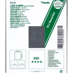 Sale kwb Schleifpapier Lack und Auto wasserfest 230 x 280 mm K1000