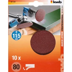 Online kwb Schleifscheiben Quick-Stick Holz und Metall Durchmesser 115 mm K80