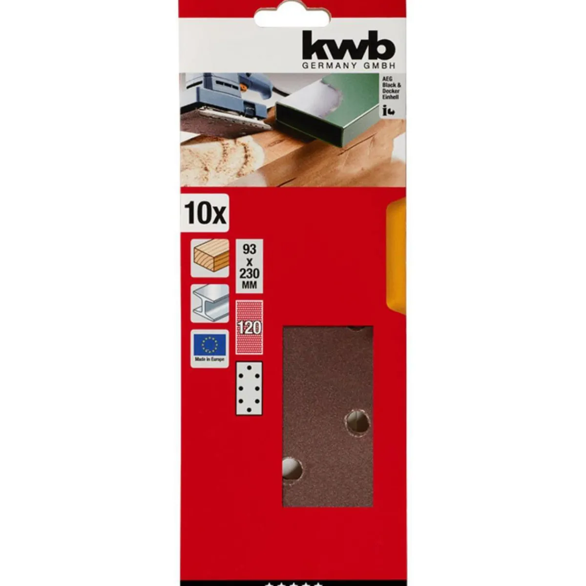 Sale kwb Schleifstreifen Holz und Metall 93 x 230 mm K120