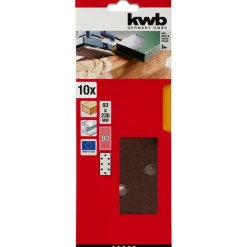 Best kwb Schleifstreifen Holz und Metall 93 x 230 mm K80
