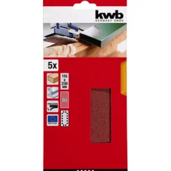 Hot kwb Schleifstreifen Quick-Stick Holz und Metall 115 x 230 mm K80