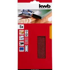 Outlet kwb Schleifstreifen Quick-Stick Holz und Metall 115 x 230 mm K40