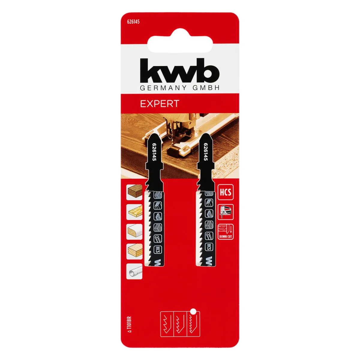 Discount kwb Stichsägeblätter Down-Cut HCS-mit T-Schaft für Holz fein 2-tlg. 100 mm
